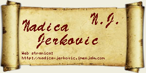 Nadica Jerković vizit kartica